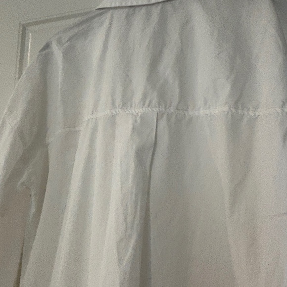 Women's Zara Oversized White Button Down Long Sleeve Shirt Size M - Picture 7 of 7